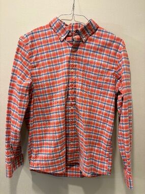 LL Bean Men's Comfort Stretch Oxford Slightly Fitted Plaid Long Sleeve Shirt